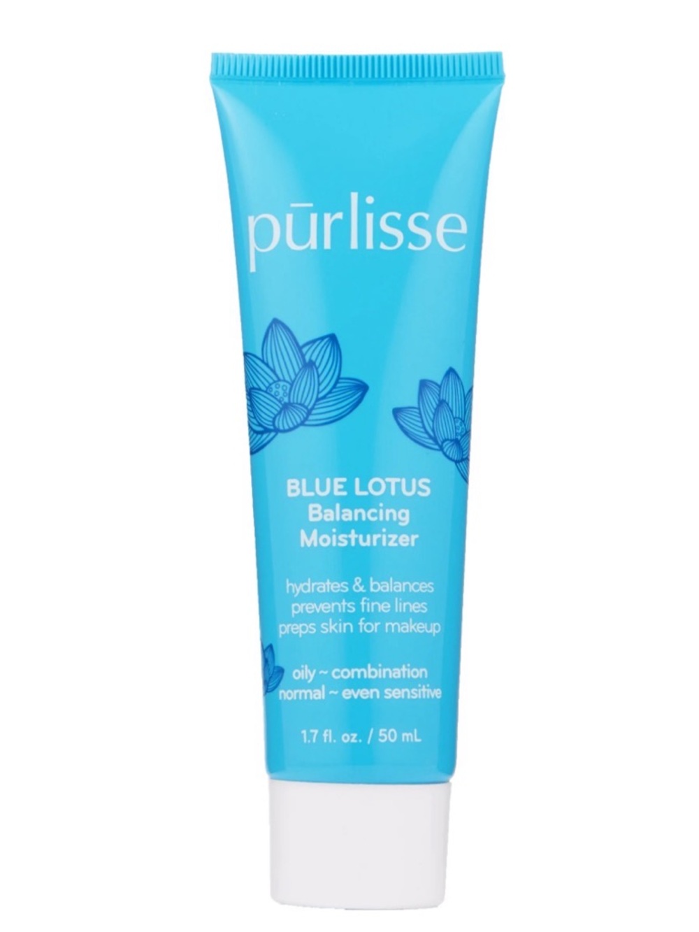 purlisse Blue Lotus Balancing Moisturizer - Bright Blue Packaging
